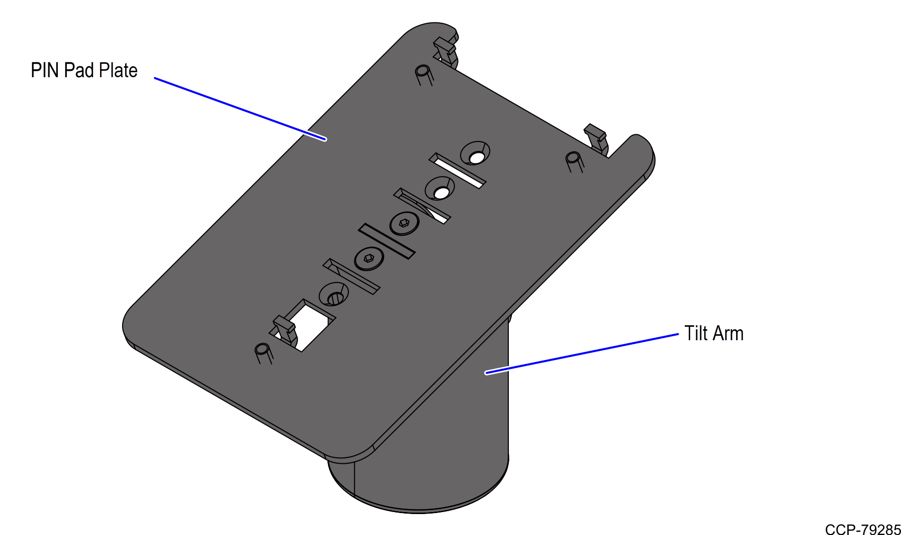 7360K433 PIN Pad Mount (Verifone M400)